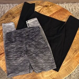 American Eagle Offline Leggings Black & Grey Sz M Medium
